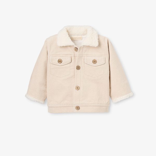 Rainy Day Corduroy Jacket with Sherpa Trim For Discount