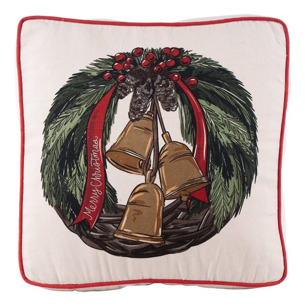 Merry Christmas Woodland Wreath Pillow Online
