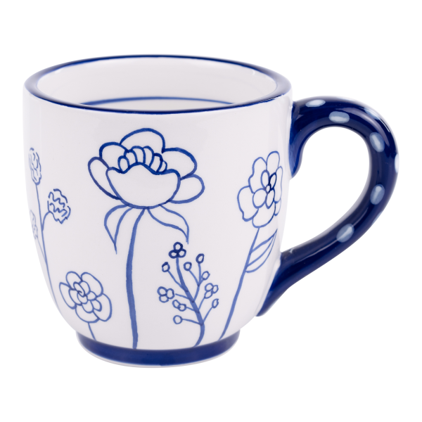 Blue & White Flowers In The Garden Mug Sale