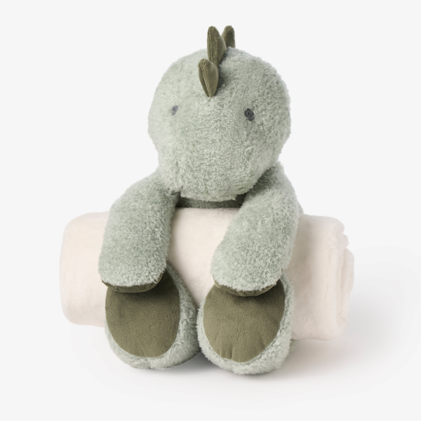 Dinosaur Bedtime Huggie Plush Toy with Blanket For Discount