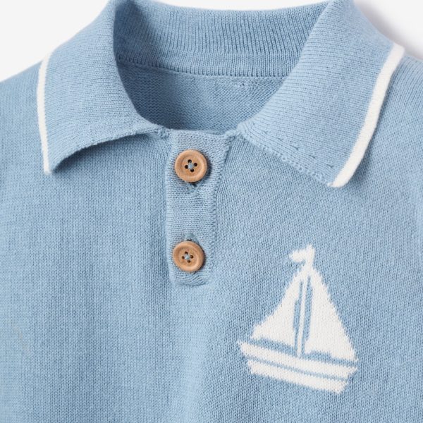 Nautical Knit Polo + Explorer Print Shorts Discount - Image 3