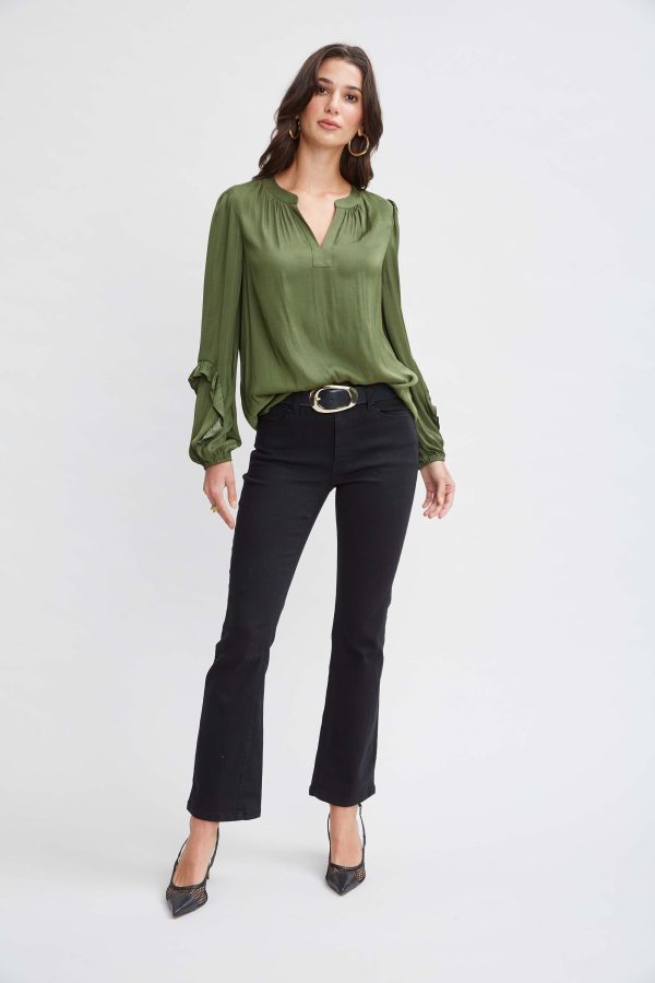 T-Tahari Split Neck Shirt on Sale - Image 2
