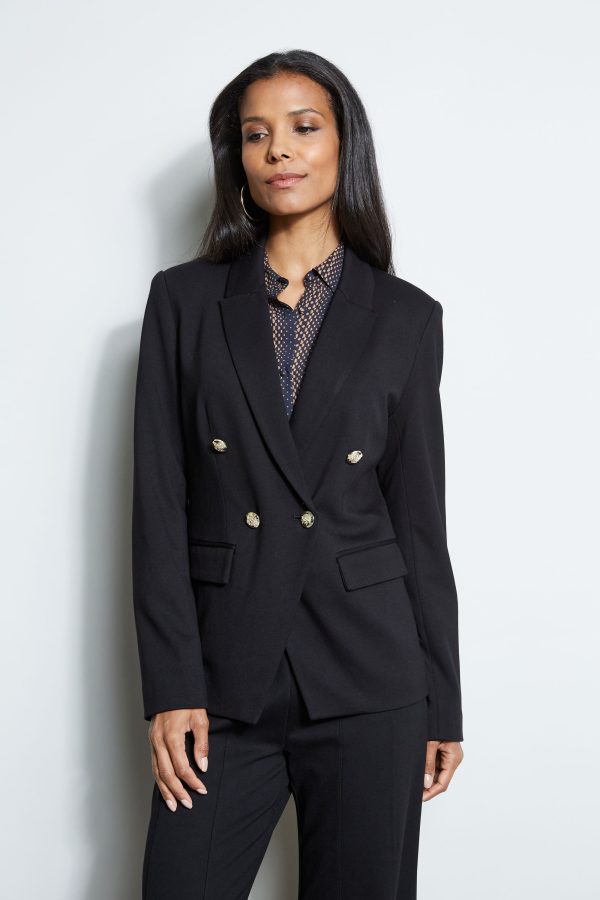 T-Tahari Double Breasted Knit Blazer Sale - Image 2