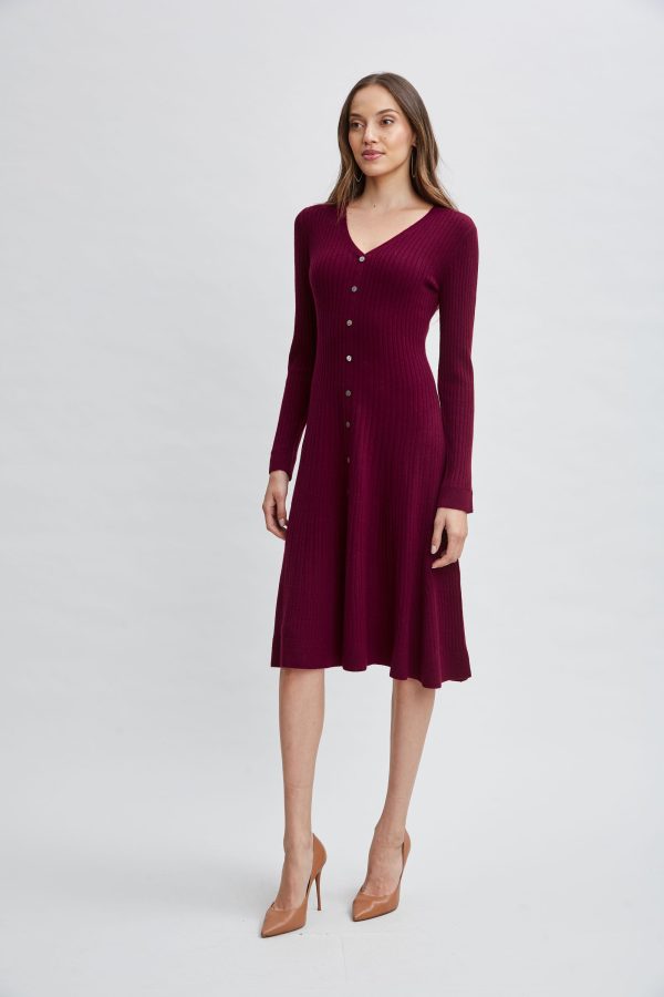 Cashmere Fit & Flare Dress For Discount - Image 3