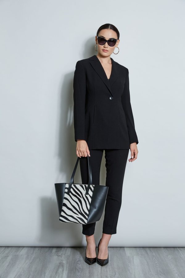 Asymmetric Single Button Blazer Online Hot Sale - Image 2