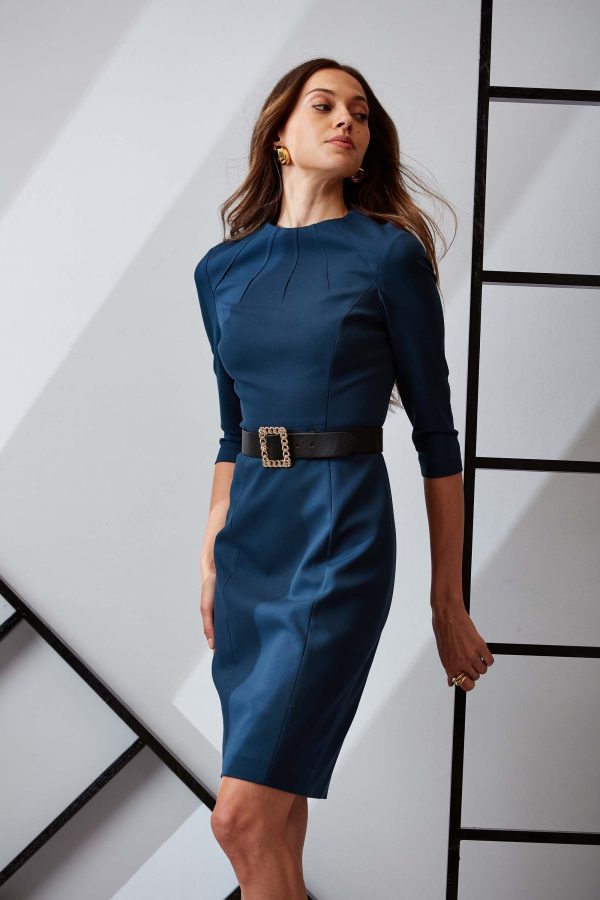 Chain Belt Dart Dress on Sale - Image 3