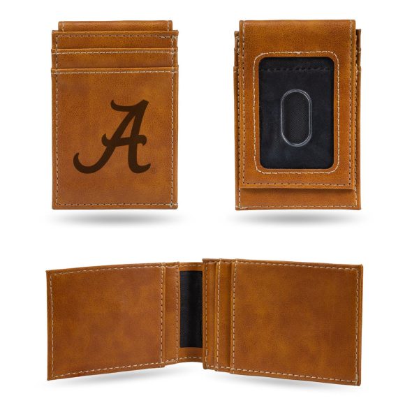 Alabama Crimson Tide Wallet Front Pocket Laser Engraved Supply